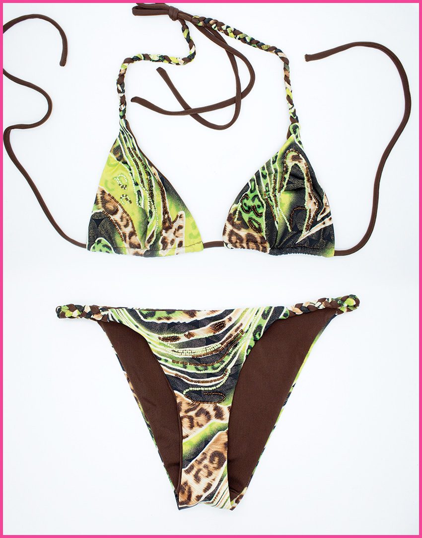 Bikini Triangolo Jungle - Costume da bagno fatto a mano Les Caprices